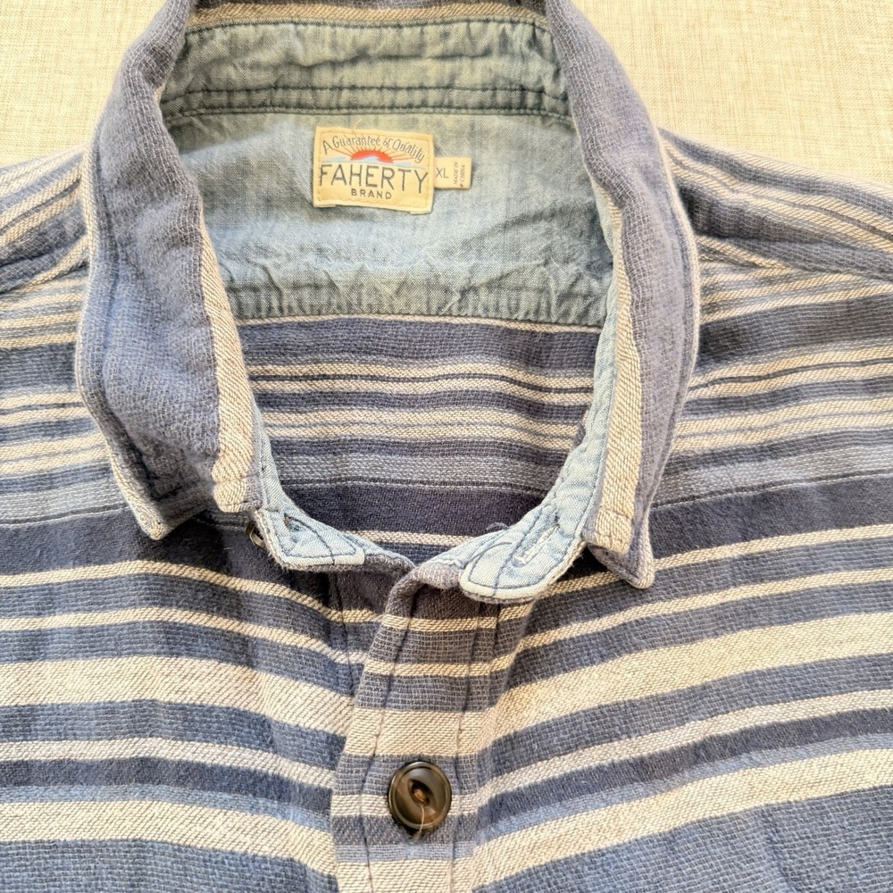 Faherty Durango CPO Workshirt ShacketOvershirt Men's XL 100% Cotton Flannel - Picture 2 of 8